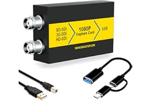 GRACETOP SDI Capture Card, 1080P SDI auf USB 3.0 Video Capture Card, SDI auf USB Capture Card for Game Streaming Video Recording for Windows, Linux, OS (SDI Capture)