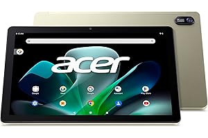 Acer Iconia Tab M10-11, Tablette Tactil 10,1'' WUXGA IPS avec Bumper Case (MediaTek M8183C, RAM 4 Go, SSD 128 Go, Bluetooth, USB-C, Wi-Fi, MicroSD, Android 12), Tablette Champagne avec Finition Métal