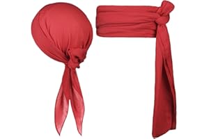 Alaoo Accesorios de Disfraz de Capitán Pirata, 7 Piezas Disfraz Pirata para Hombre, Bandana Pirata y Cinturón, Cadena de Cintura Dorada, Pulsera Pirata, para Fiestas Temáticas Días Divertidos, Burdeos