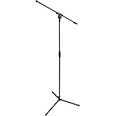 Amazon Basics - Dreibein Schwenkarm-Mikrofonständer, Bis zu 218 cm, Neigbar und Einstellbar, Ultraleichter Stahl, Transportab