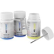 Kit Vernice Di Ritocco MG PRIME Per Piaggio - Colore Biancospino 9/6, Base E Trasparente, 50 Ml - Foto 4