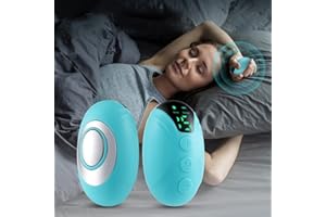 DVONE Appareils pour Sommeil Paisible, 15 Niveaux Appareil d'aide au Sommeil à Main pour Adultes avec Écran d'affichage Mumérique, Mode Veille et Mode Excitation, pour S'endormir Rapidement, Bleu