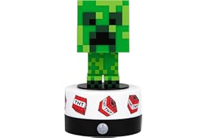 Paladone Minecraft Creeper - Luce notturna con sensore di movimento, lampada a LED con licenza ufficiale e allarme di sicurezza, per camera dei bambini, adolescenti, casa, regalo per giocatori
