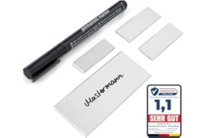 BAYESEN Lot de plaques autocollantes en aluminium de qualité supérieure pour écrire Avec boîte cadeau et pas d'étiquettes publicitaires