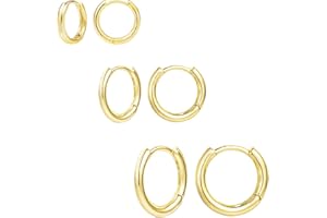 KISSPAT orecchini a cerchio in oro da donna, orecchini a cerchio in argento sterling 925, piccoli orecchini a cerchio in oro ipoallergenici leggeri per fori piercing multipli