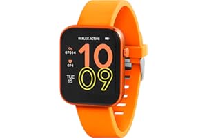 Reflex Active Series 12 Orange Strap Fitness Tracking Smart Watch, Orange, Modern