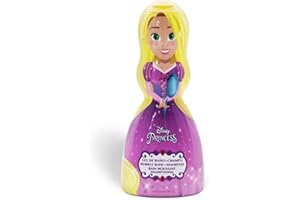 LORENAY Disney Princess Rapunzel Kids 2-in-1 Bubble Bath & Shampoo - Gentle, Paraben-Free Bath & Hair Wash with Vitamin E & A, pH Balanced for Sensitive Skin - Lightly Scented, for Children Aged 3+, 250ml