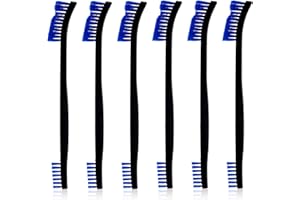 GOSKNOR 6pz Spazzole per la Pulizia in Nylon a Doppia Estremità, Piccole Spazzole Pulizia Spazzola dei Dettagli Strumento Delle Fessure per Gioielli Piccoli Oggetti