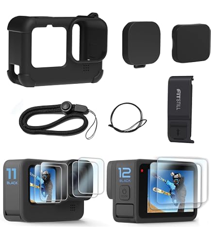 Gettimore Custodia protettiva in silicone per DJI Osmo Nano - Cover morbida su misura con protezione dell'obiettivo, leggera e resistente per action camera, compatibile con opzioni nero/blu/rosso
