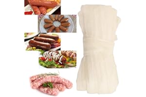 Wateralone 3Mx32MM Wursthülle 2-lagige Kunstdarm Aus Sojaprotein Hüllen Essbare Frische Collagen-Wurst-Gehäuse Für Die Herstellung Von Braten Wurst Getrocknete Wurst Wurst Hot Dog