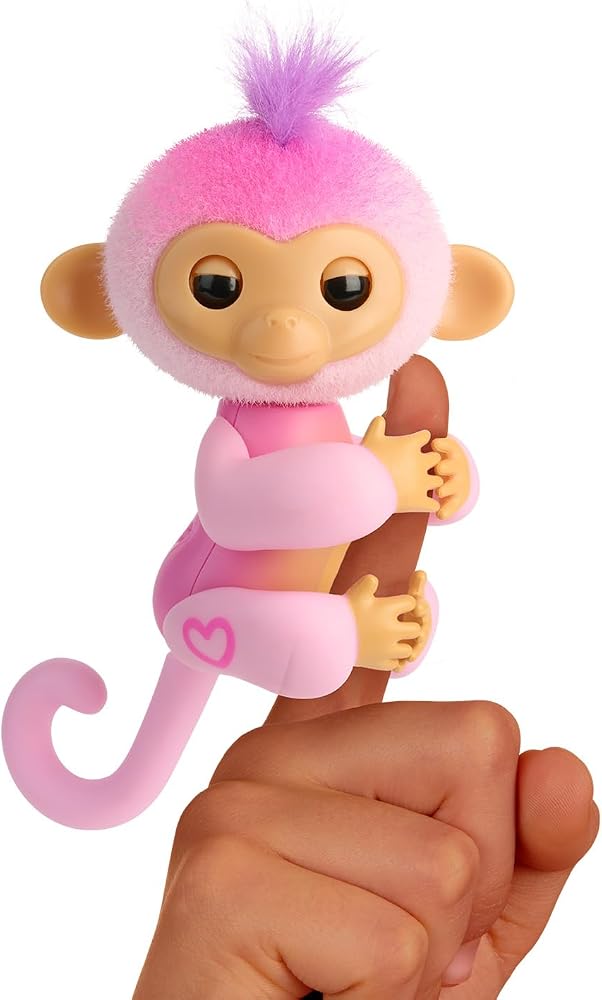 Fingerlings İnteraktif Bebek Maymun Dokunmaya Tepki Veriyor - 70+ Ses ve Tepki - Harmony (Pembe)