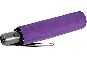 Knirps Regenschirm Slim Duomatic - klein und leicht mit Auf-Zu Automatik - royal Purple