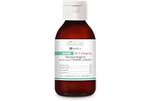 ‎BIELENDA Bielenda Dr Medica Acne Dermatologisches Anti-Akne Gesichts-/Dekolleté-/Rückentonikum, Mischhaut, Fettige & Akne Haut, Alkoholfreies Gesichtswasser, 250 ml