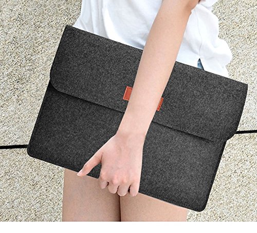 15 Zoll Filz Sleeve H  lle Notebook Laptop Tasche f  r 15  Dunkel Grau