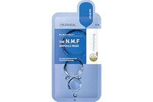 Mediheal NMF maska ampułkowa EX. 10 maseczek, płatek maski na twarz z ekstraktami NMF, kwasu hialuronowego i oczaru wirginijskiego, maska na twarz z liści bawełny