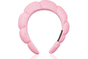 DRESHOW Diadema Spa para Mujeres Diadema con Esponja para Lavarse la Cara Nubes Suave Tejido de Rizo Diademas para el Cuidado de la Piel Maquillaje