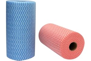 Jebblas Panni Multiuso,Rotolo Multiuso Tessuto non Tessuto Antiaderente,200 Pezzi in Totale.