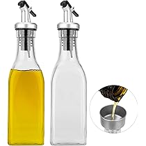Bottiglia per olio dal design moderno / Regalo decorativo da cucina dipinto a mano / Ampolla per aceto e olio / Distributore di olio d'oliva / Versatore per olio per la conservazione