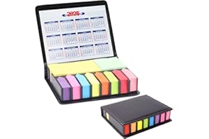 JIEYAN Haftnotizen Set, 12 Farben Megapack, 2000 Stück Bunte Klebezettel klein, Markierung Buch Notizzettel,2 Formaten Haftmarker schmal Haftstreifen Papier pastell, Page Marker Sticky Notes Set