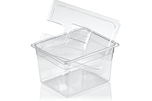 ‎MAHLZEIT Mahlzeit Sous Vide Garer Wasserbad bis 12 Liter | inkl. passendem Deckel | GN Behälter 1/2, Sousvidegarer, Sous Vide Behälter mit Deckel, Sousvidebecken, Gastrobehälter, Sousvidegarer Set