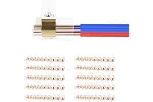 CILIA 100 Morsetti Elettrici Unipolari a Cappuccio da 6mm², Terminali Elettrici in Stecche da 10 Poli​, Trasparente Isolante Per Cavi Elettrici (SP013-24, 6mm²-100 Morsetti)