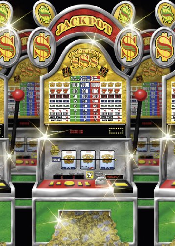 12 Meter Wanddeko - CASINO - Slotmaschinen Spielautomaten einarmiger Bandit Las Vegas