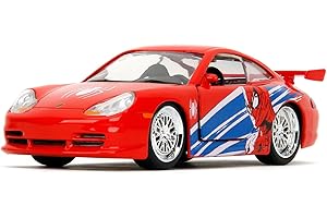 Jada Toys - Spider-Man Auto Porsche 911 GT3 RS, scala 1:32 (13,5 cm), in metallo pressofuso, porte apribili, licenza ufficiale Marvel, per bambini dagli 8 anni, 253222020