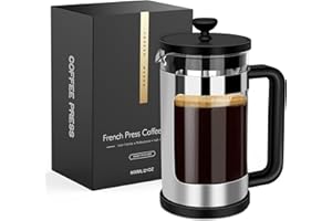 RAINBEAN Cafetiere 4 Cup French Press, Coffee Press for Ground Coffee, Caffettiera Coffee Brewer with Stainless Steel Filter, Perfect for Coffee Lover Gifts, 21 oz/600 ML