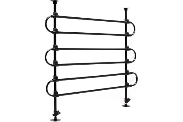 WilTec Grille de Voiture pour Chien – Modèle C – Réglage en continu – Hauteur 60-117 cm/Largeur 82-140 cm – Pare Chien de Sécurité Protection – Séparation Automobile pour Usage Universel
