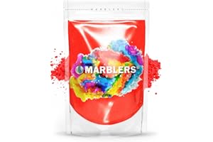 MARBLERS Red Mica Powder [Poppy Red] 3oz (85g) | Cosmetic Grade | Epoxy Resin Pigment | Dye | Non-Toxic, Vegan, Cruelty-Free | Lip Gloss, Nails, Body Butter | Bath Bomb, Candle & Soap Making