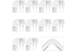 HOMMAND Connettore Angolare per Profilo Alluminio Forma di U 10 Pezzi, Profilo Angolare a 90 Gradi, Connettore Profilo Angolare Alluminio 90 Gradi per Strisce LED