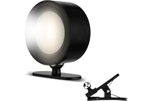 REV Lampa zaciskowa – lampa zaciskowa z akumulatorem, lampa ścienna LED wewnętrzna 150 lm, możliwość ściemniania, rozciągana o 360° – idealna do korytarza, sypialni i salonu, czarna