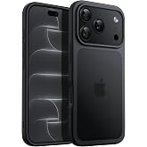 JETech iPhone 18 Pro Matte Case, Black | Frosted Translucent Back, Military Grade Drop Protection, Anti-Fingerprint, Non-Slip