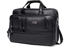 CLUCI Aktenkoffer Herren Businesstasche Leder Vintage Groß Laptoptasche für 15.6" Laptop Aktentasche Arbeitstasche Schwarz