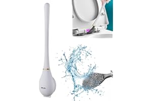 AZURAOKEY Scopino per WC, in silicone flessibile, moderno scopino per la pulizia del WC e supporto Set spazzola per la pulizia del WC a parete in silicone manico lungo asciugatura rapida per casa