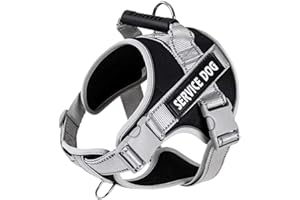 AITODOS TA AiTodos® Arnés para Perros Antitirones M, Negro y Gris, Arnés Táctico para Perros Ajustable y Transpirable Fácil de Poner para Perros Medianos Grandes, Chaleco Reflectante Duradero.
