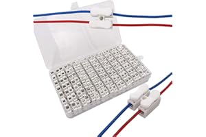 Senven 68Pcs Bornier bornier rapide 10A, connecteur rapide, connecteur à ressort, connecteur de bornier à pince câble, éclairage, alimentation et câblage automobile Connection-68Pcs CH2