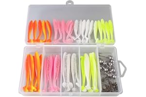 Yufana 61 Piezas Señuelos Giratorios de Pesca, Adecuados para Agua Salada y Dulce, para Trucha, Lubina, Carpa, Lucio y Lucioperca