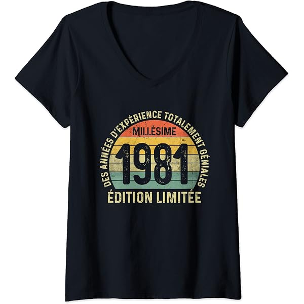 T-shirt Humour 40 Ans Anniversaire Femme - Né En 1982 - Cadeau Vintage Drôle