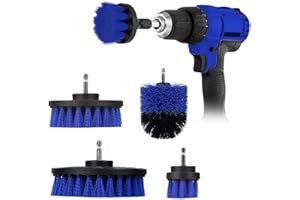 ‎JUINGIO 4 Stück Bürstenaufsatz Bohrmaschine Set, Bürstenaufsatz Akkuschrauber 2''/ 3.5''/ 4''/ 5'' Leistungsstarke Drill Brush, Bohrbürste Reinigungsbürste für Felgen, Fliesen, Küche, Böden, Auto, Badewanne