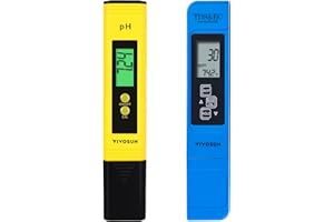 VIVOSUN pH und TDS Messgeräte-Kombo, 0,05 pH hohe Genauigkeit, Stift-Typ pH-Messgerät ± 2% Ablesgenauigkeit, 3-in-1 TDS EC Temperaturmesser
