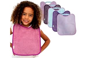 Bugalin Baberos bebe impermeables |Packs - Baberos goma elastica guarderia | 6 meses hasta 4 años| Fáciles de Poner y Quitar De Rizo y Tela Impermeable, Ideal para la Guarderia | Fabricados España