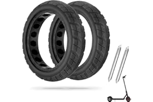 ehua® Pneu Plein Xiaomi Trottinette M365, M365 Pro, Roue Alveolée Solide Dure Anti Crevaison Anti dérapant Increvable Solide 8,5 Pouces Avant/Arrière (2 pneus +2 Demonte pneus)