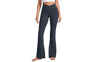 CRZ YOGA Damskie legginsy Butterluxe Crossover Flared Leggings - 29''/31''/33'' Legginsy treningowe z wysoką talią Stretch Bootcut Yoga Pants