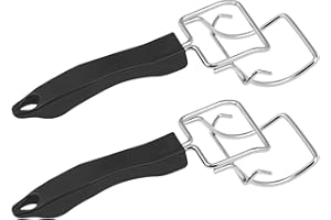 DIYEAH 2Pcs Stainless Steel Baking Tray Clips Oven Rack Grippers Heat Resistant Pan Clamps Oven Plate Grips for Safe Hot Tray Removal