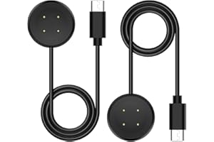 Austuo 2-Pack Compatible with Google Pixel 2,for Fitbit Sense & Sense 2 Versa 4 Versa 3 Watch Charger,Replacement USB C Cable Charging Cord 100cm Black