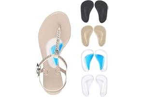 LYJOW 8PCS Senkfuß Einlage Einlegesohlen Plantar Fasciitis Gel Schuheinlagen Plattfuß Orthopädische Senkspreizfuß Kleber Für Slime Silikon Füße Achillessehnenentzündung Arbeitsschuhe Geleinlagen