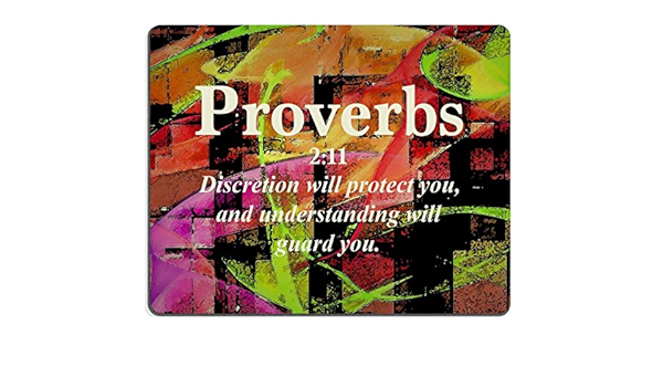 Bible Versets Citation Proverbe 2 11 Discretion Vous Protege Et Vous Garde Comprehension Msd Fabrique Sur Commande Personnalise Chiffon Avec Souris En Caoutchouc En Neoprene Pour Amazon Fr Fournitures De Bureau