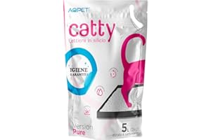 Funhobby Italia Srl 12 Confezioni Lettiera al silicio silice per Gatti Gatto CATTY Sabbia Assorbente 5lt - 60 Litri