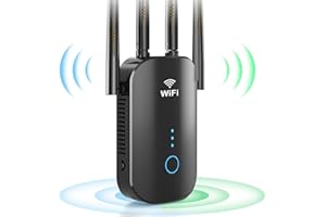 PHAVN Répéteur WiFi 1200Mbps Amplificateur WiFi Repeteur WiFi Puissant Double Bande 5G&2,4G WiFi Extender avec Port Ethernet, WiFi Booster Supporte Le Mode Repeteur/AP/Routeur, Compatible Tous Les Routeurs